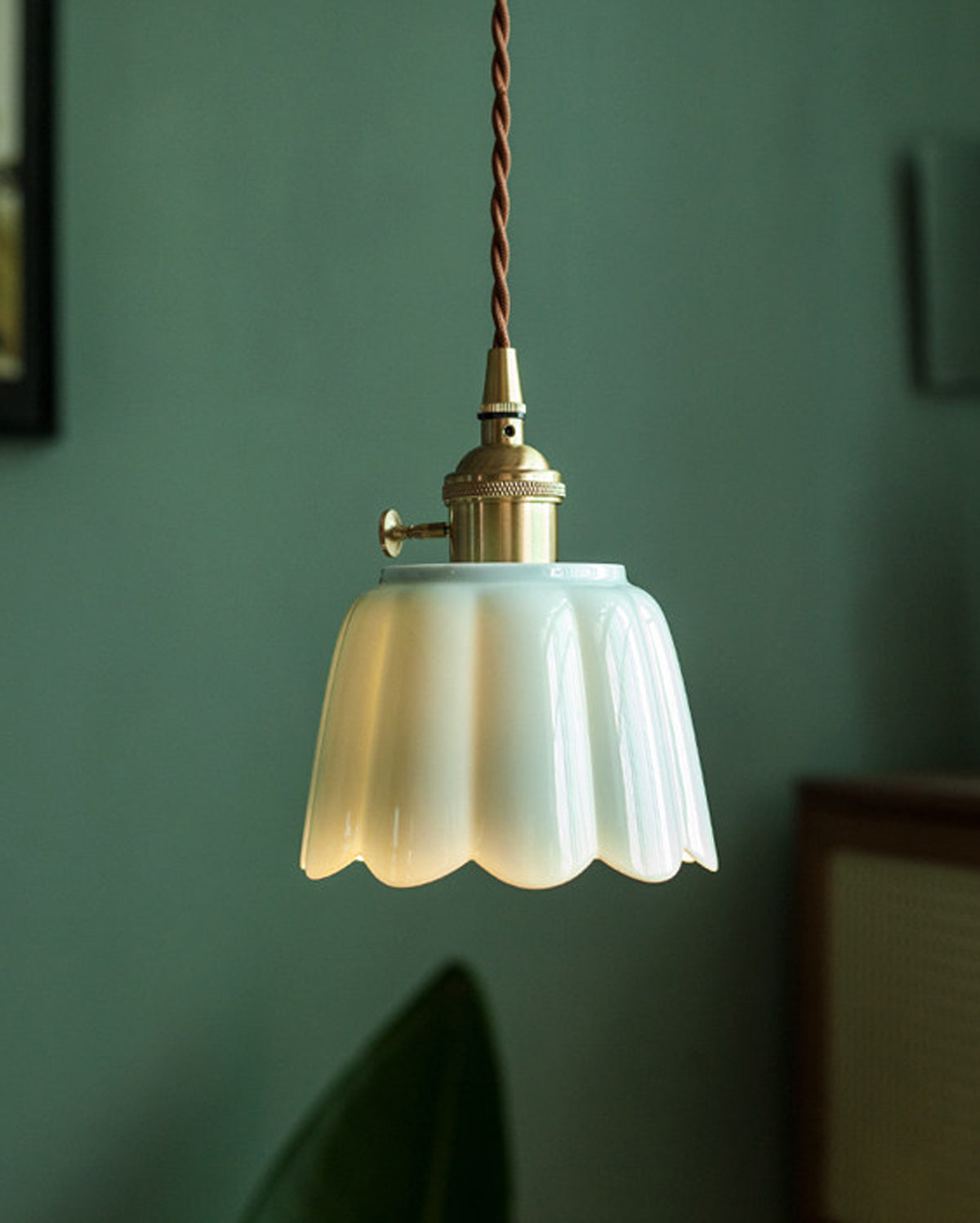 Lotus Bud Ceramic Pendant Light