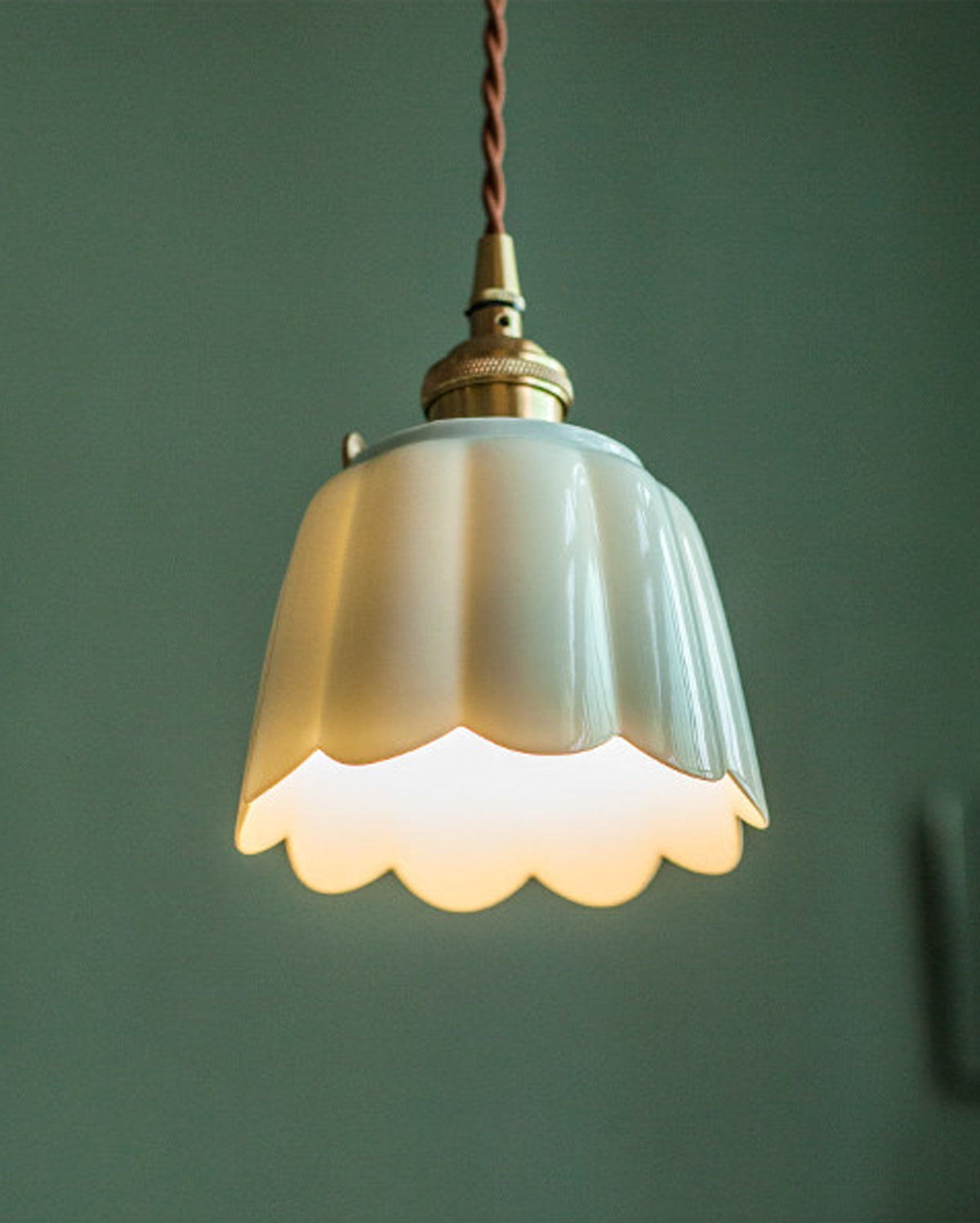 Lotus Bud Ceramic Pendant Light