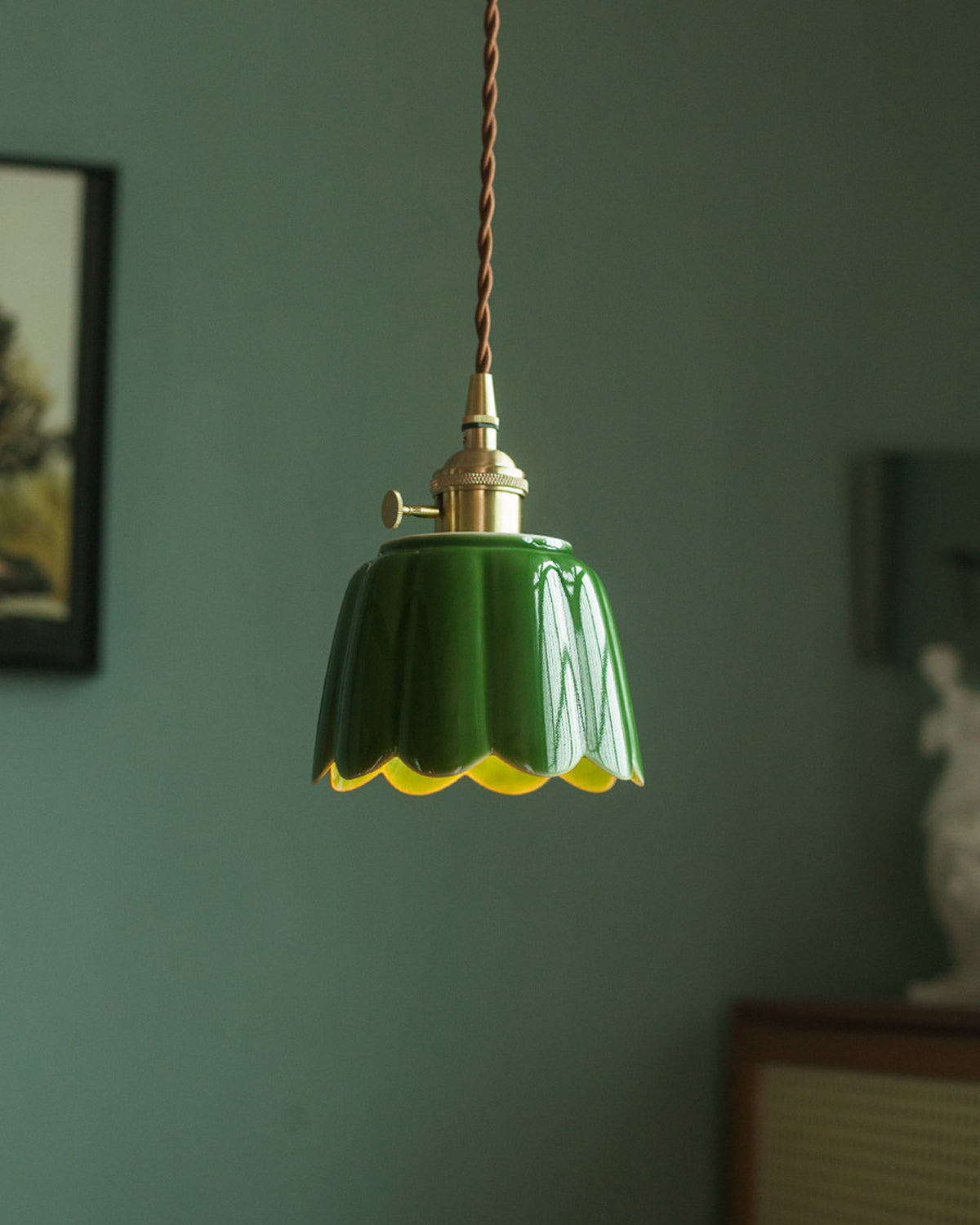 Lotus Bud Ceramic Pendant Light