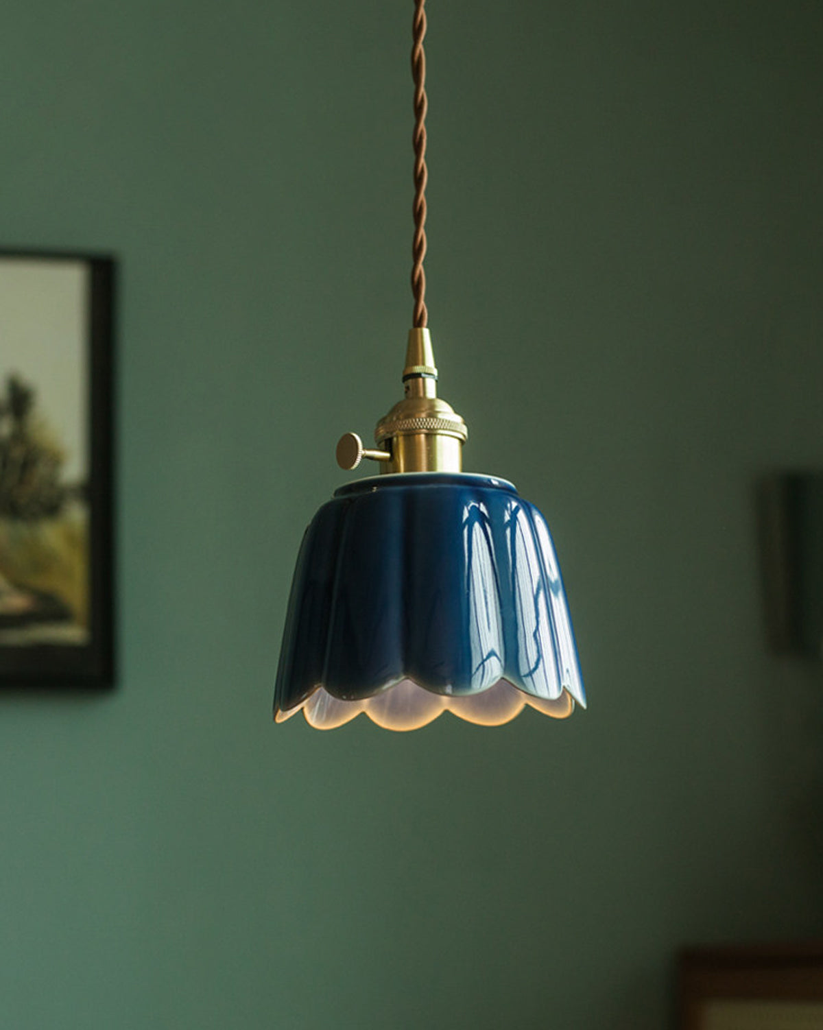 Lotus Bud Ceramic Pendant Light