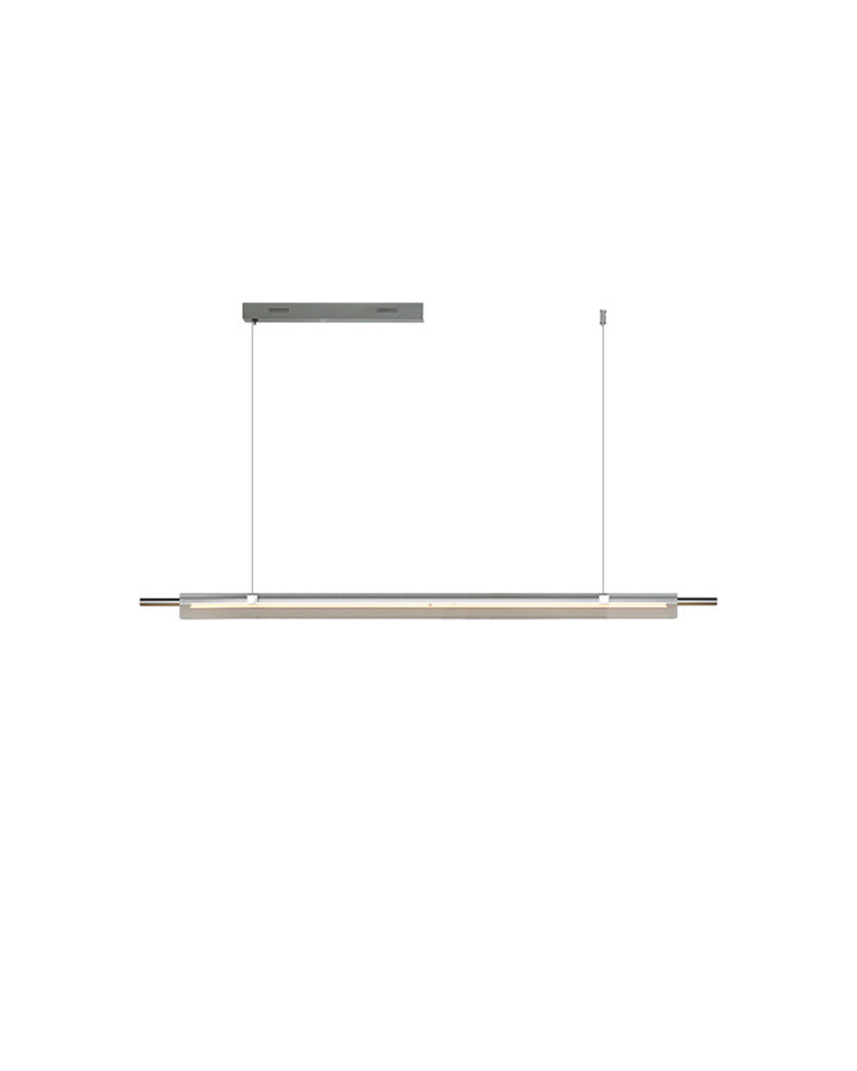 Reeded Glass Linear Pendant Light