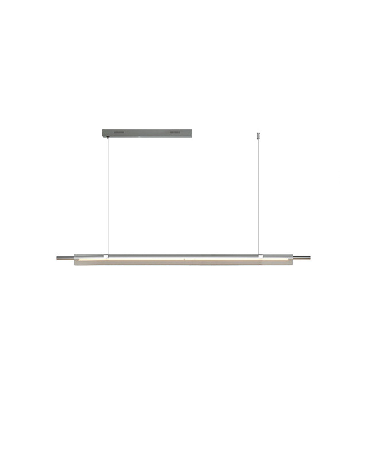 Reeded Glass Linear Pendant Light