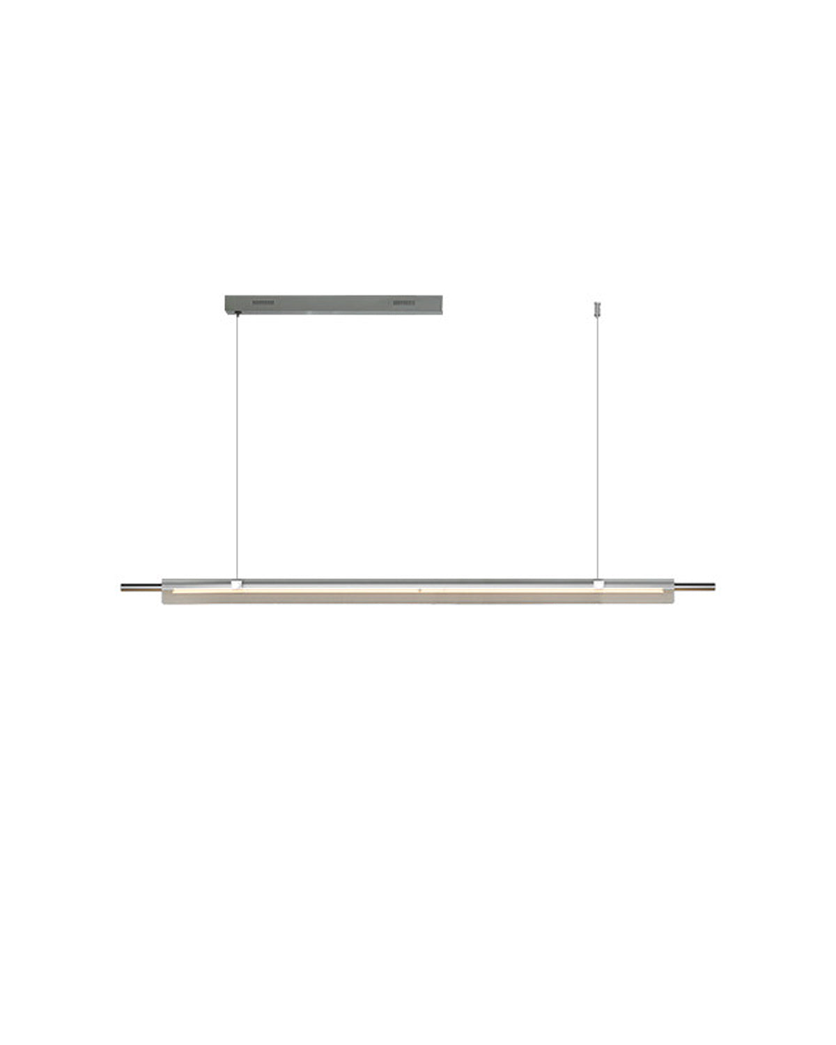 Reeded Glass Linear Pendant Light
