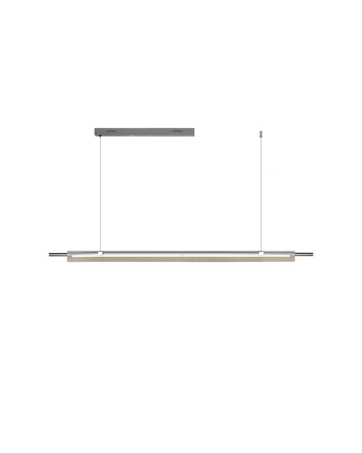 Reeded Glass Linear Pendant Light