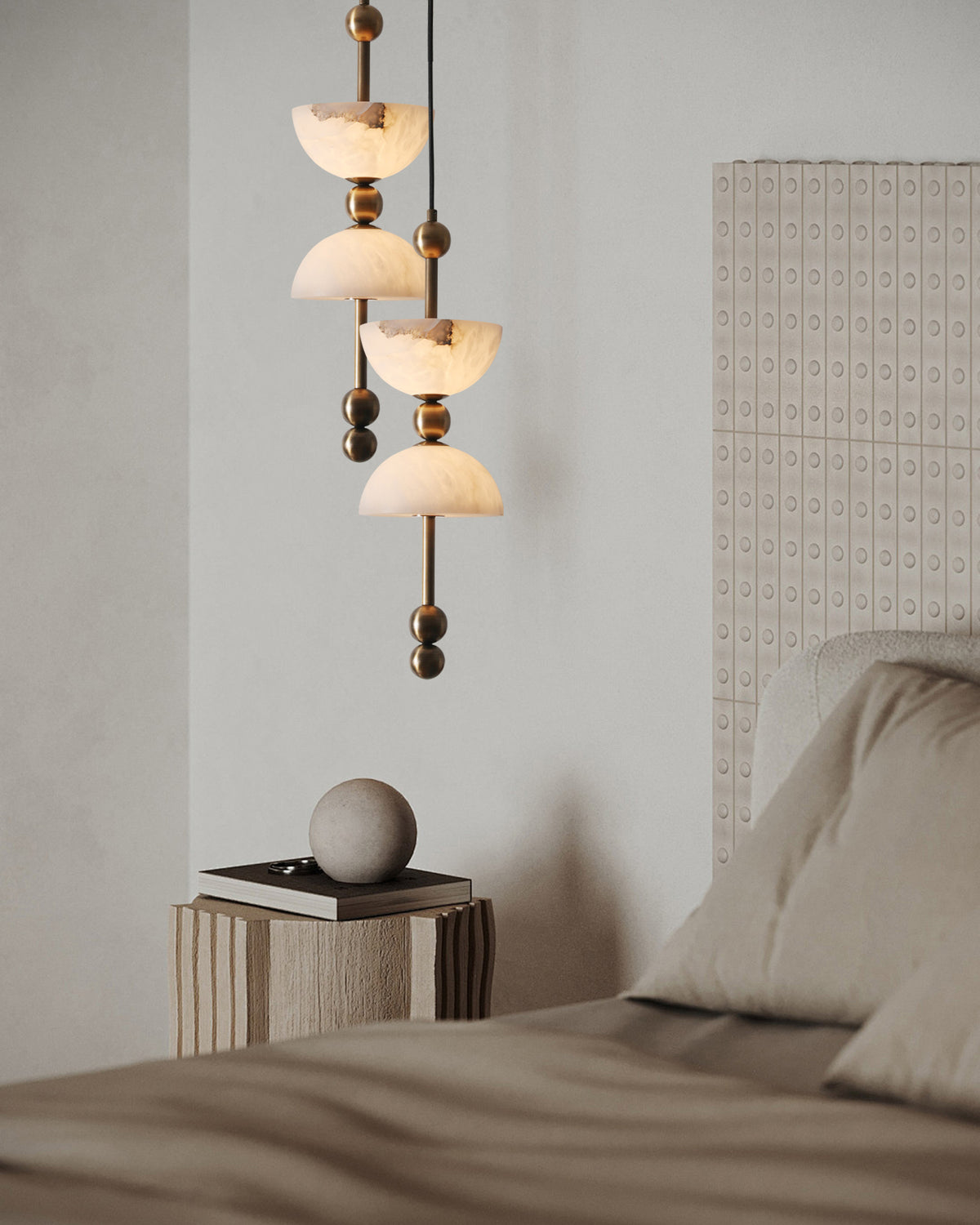 Alabaster Totem Pendant Light