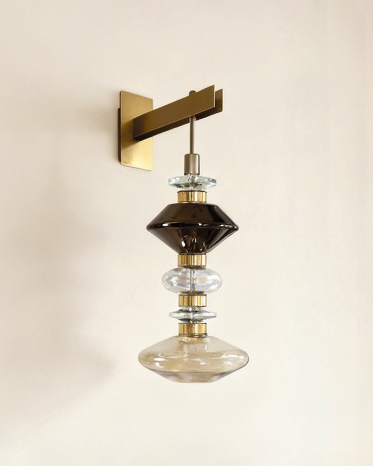 Amber Rhythm Glass Wall Light