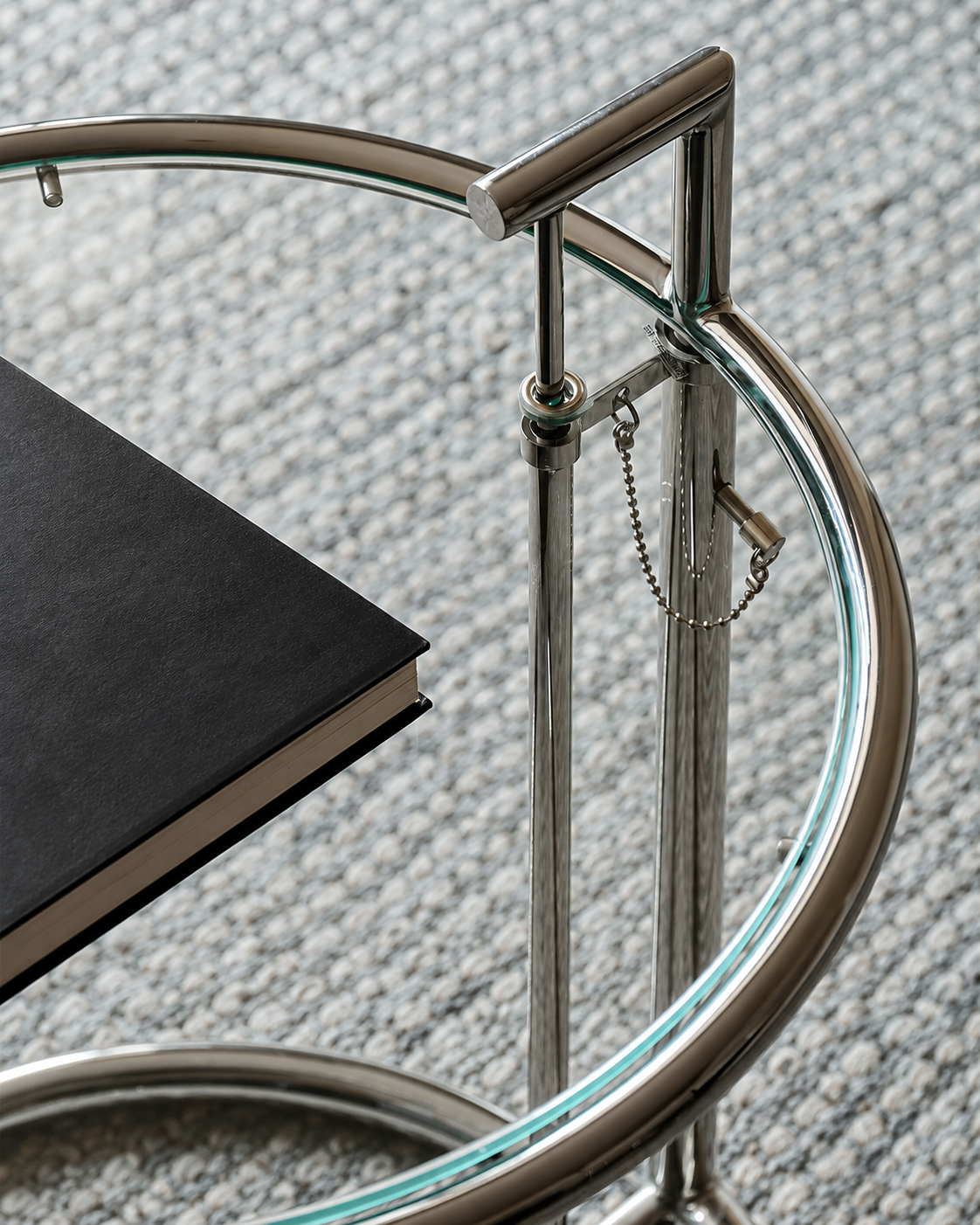 Arc Adjustable Glass Side Table