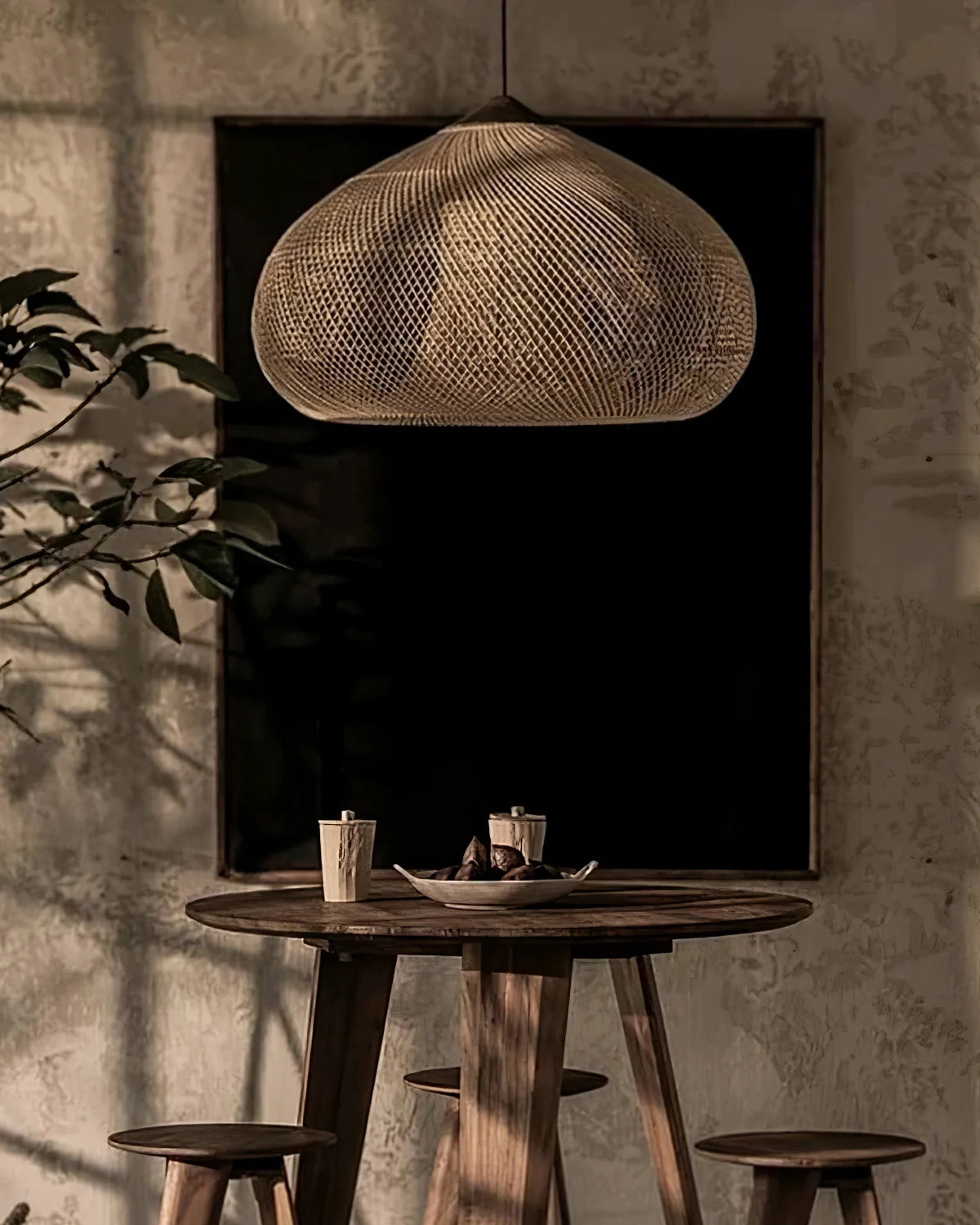 Braided Rattan Pendant Lamp