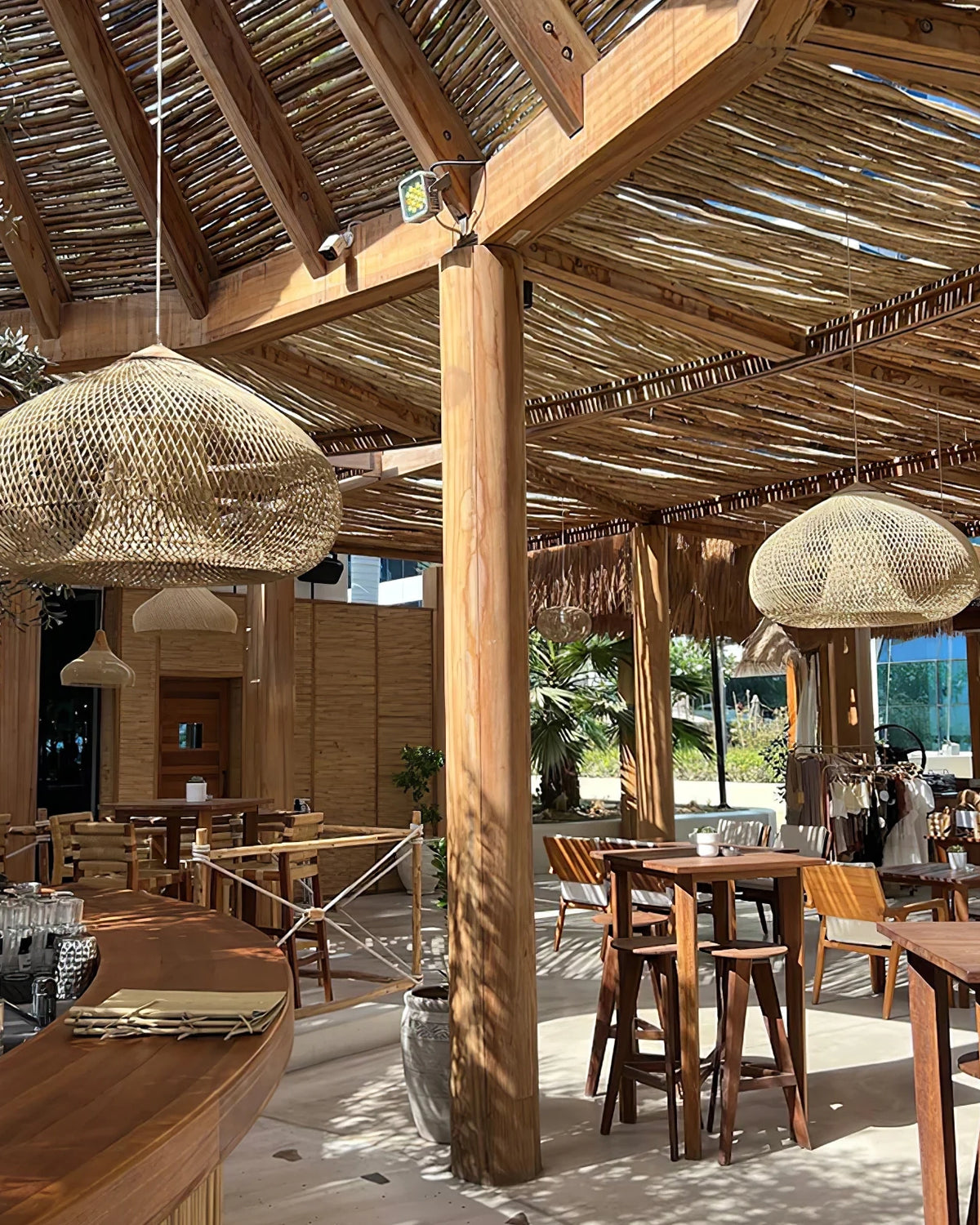 Braided Rattan Pendant Lamp