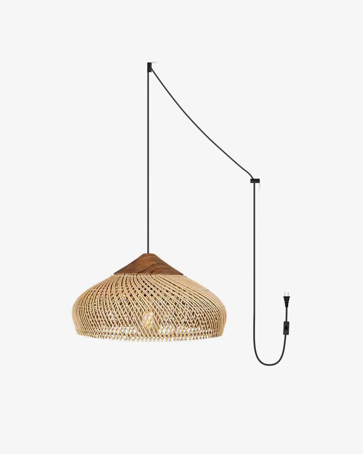 Braided Rattan Pendant Lamp