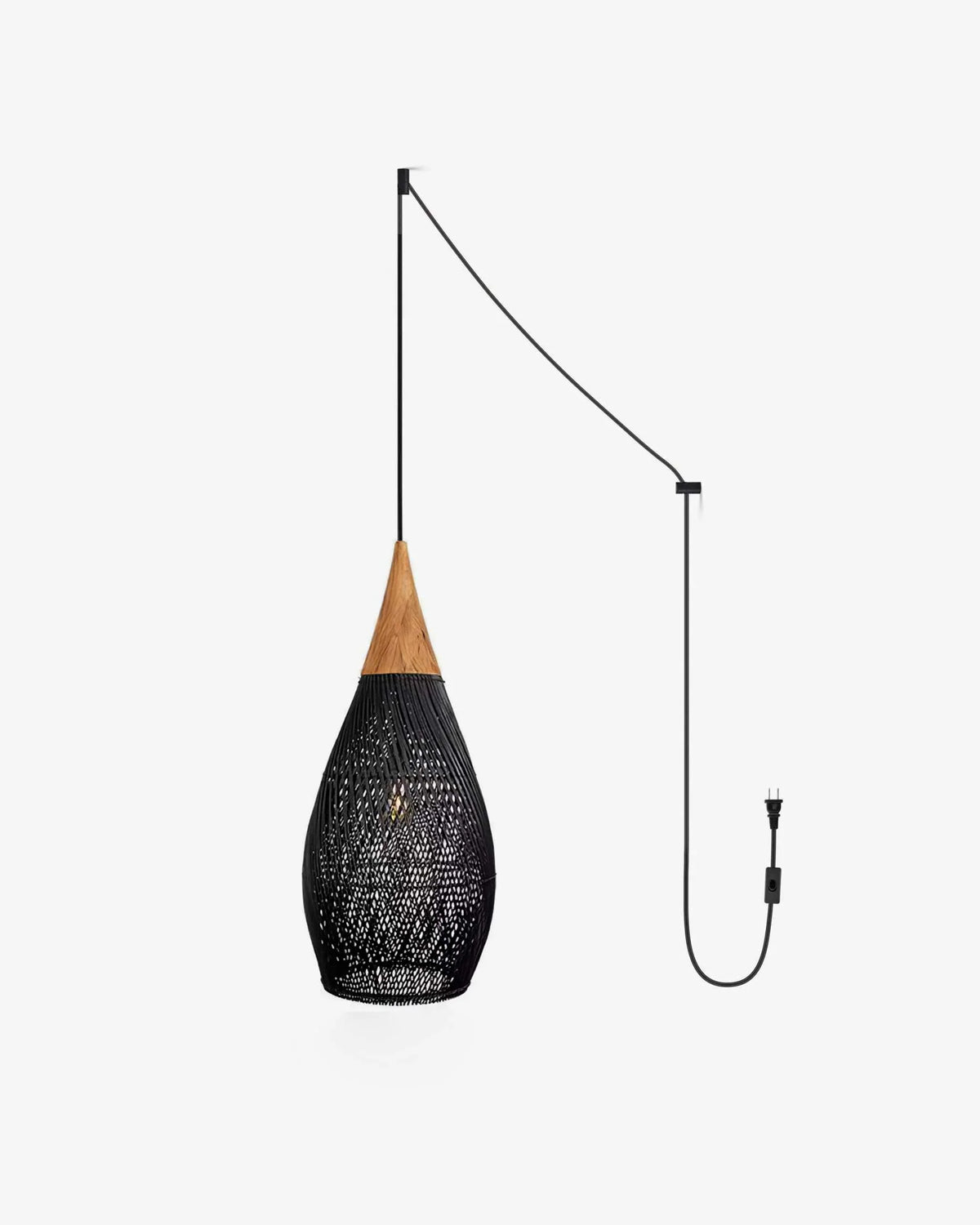 Braided Rattan Pendant Lamp