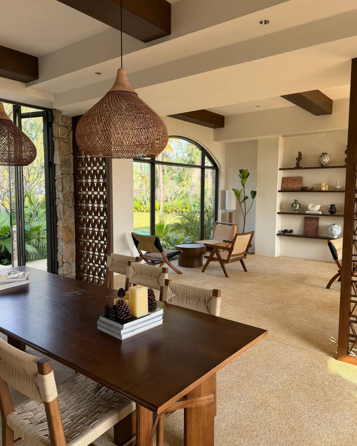 Braided Rattan Pendant Lamp