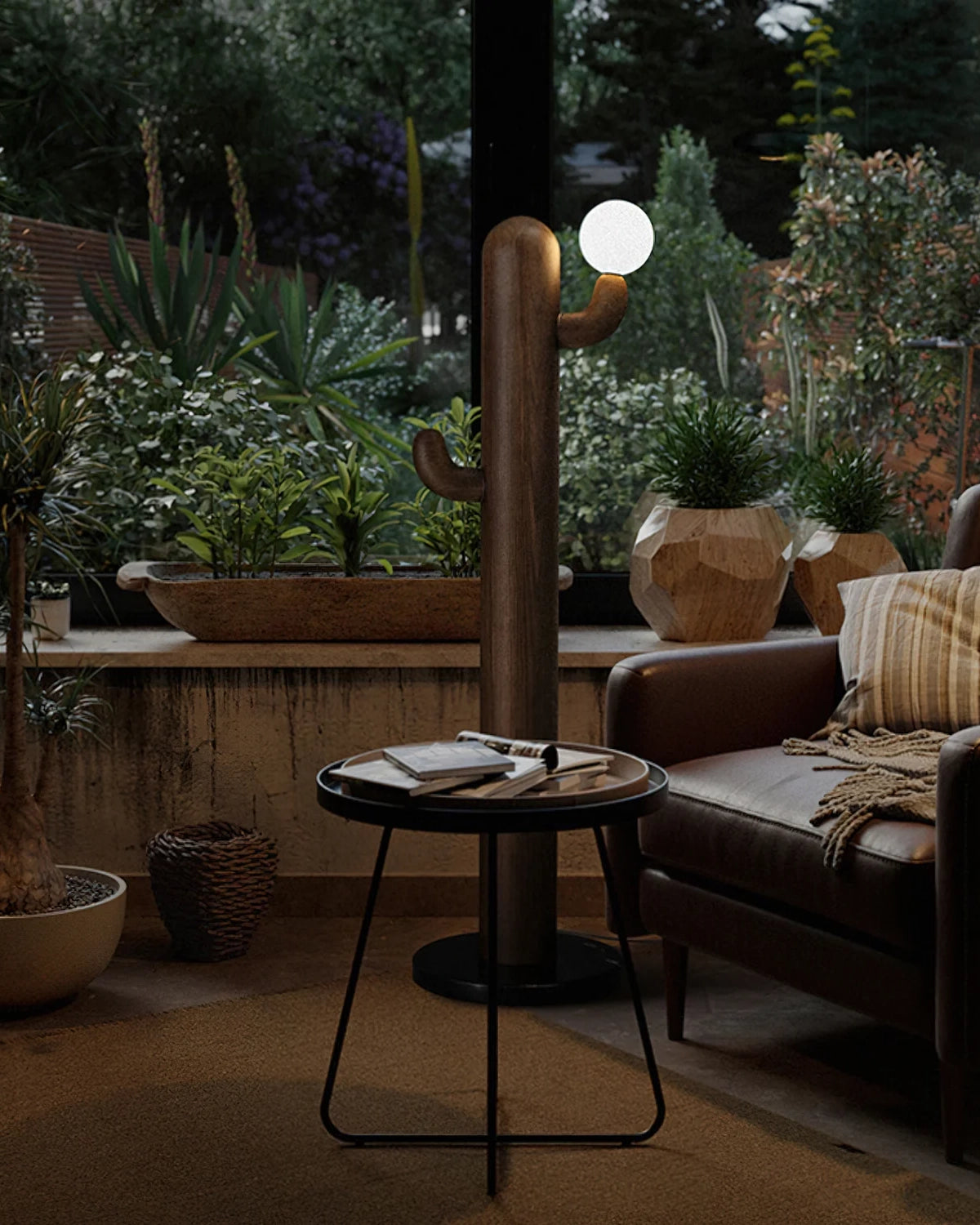 Cactus Wood Floor Lamp