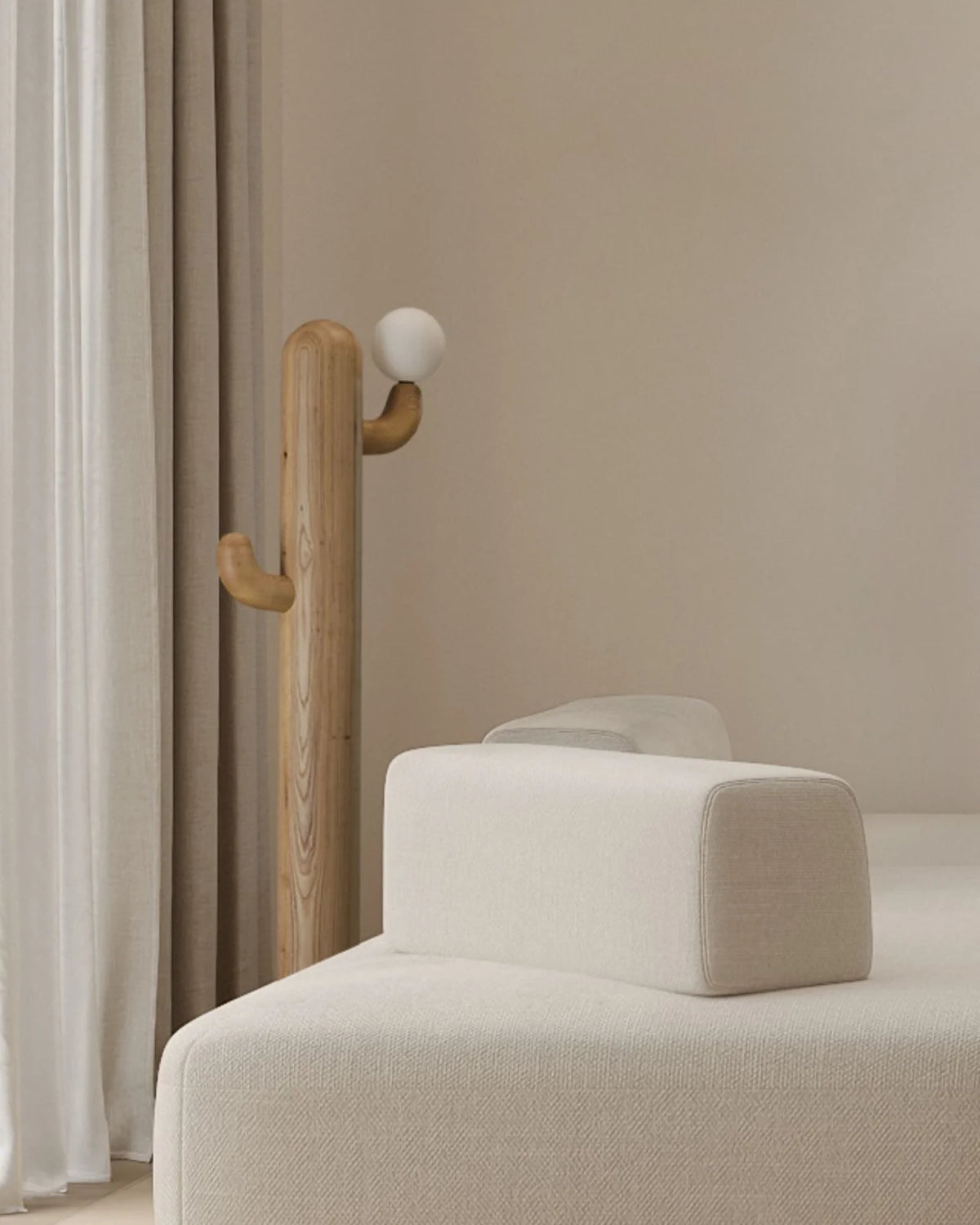 Cactus Wood Floor Lamp