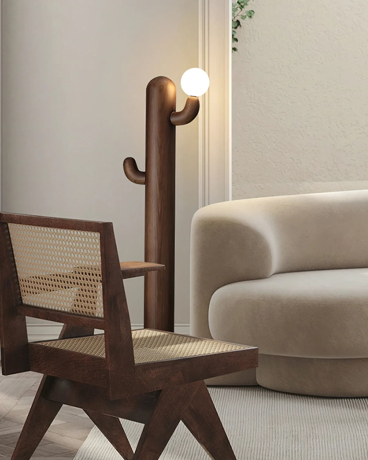 Cactus Wood Floor Lamp