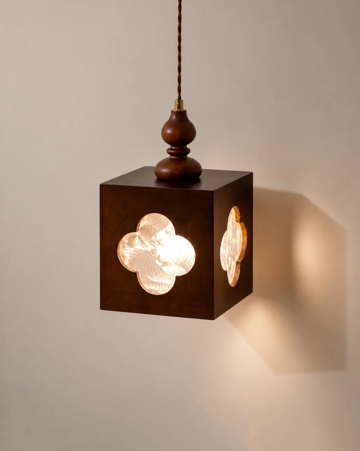 Clover Window Wooden Pendant Light