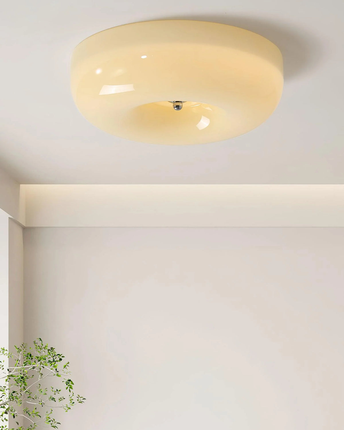 Cream Pudding Ceiling Lamp