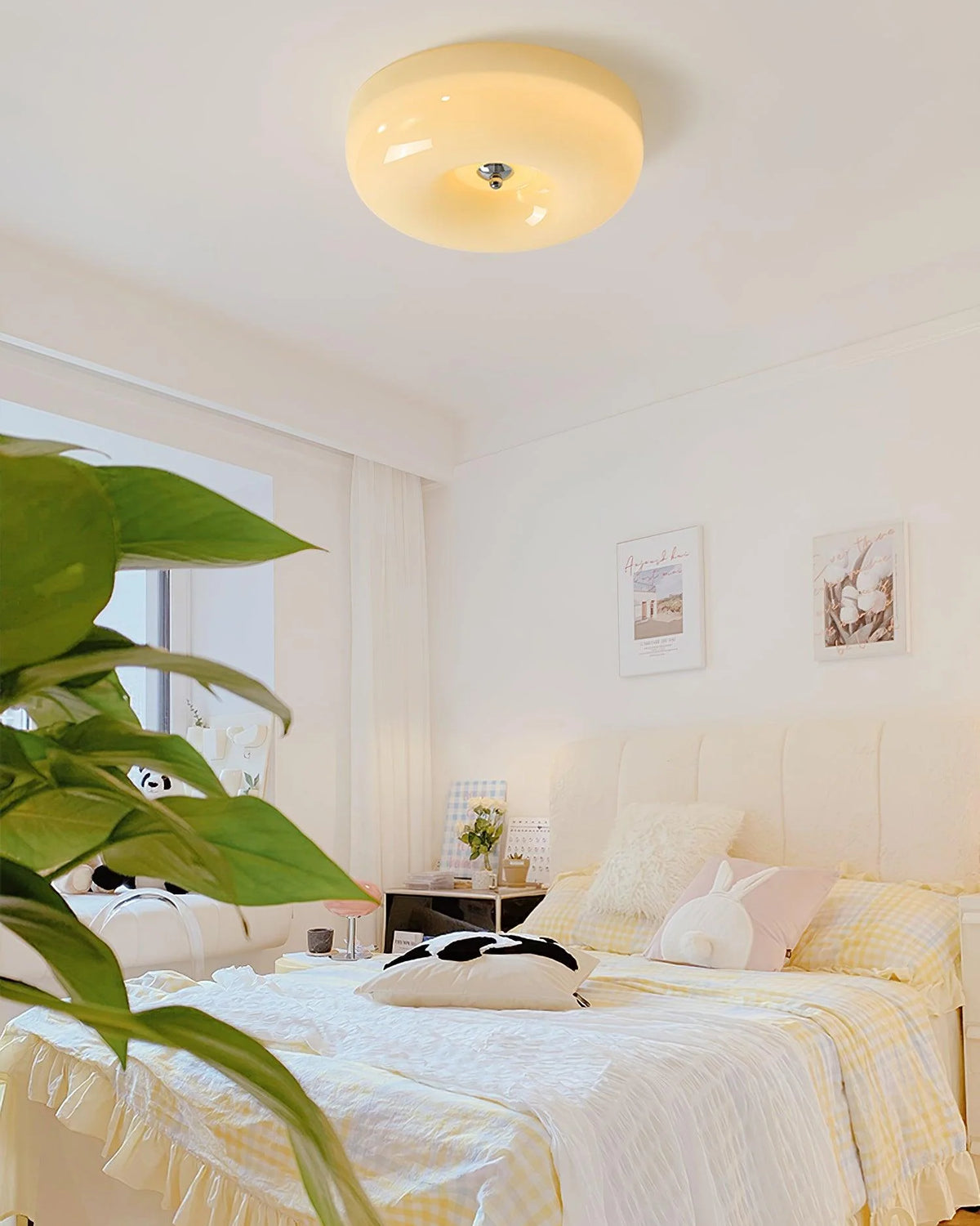Cream Pudding Ceiling Lamp