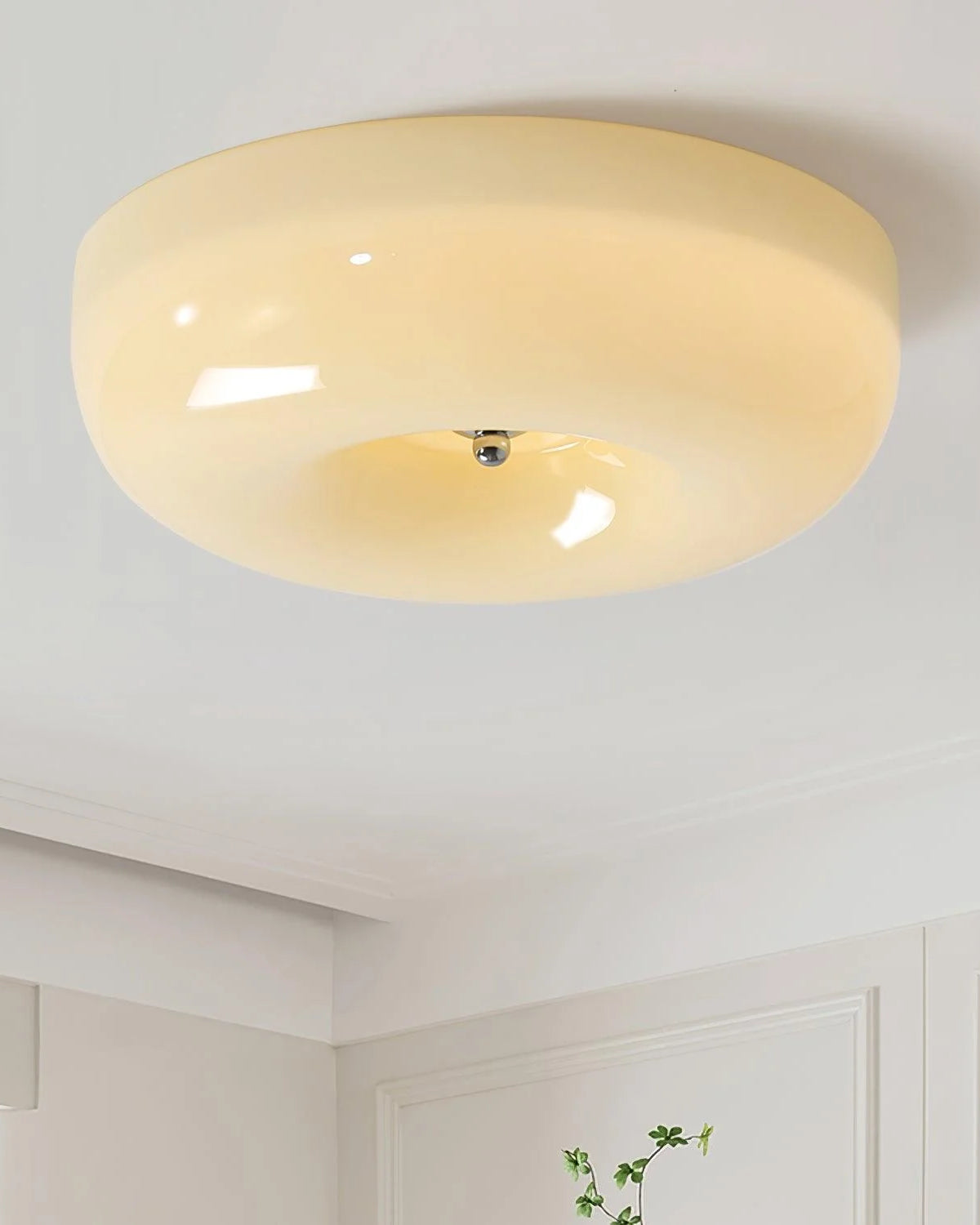 Cream Pudding Ceiling Lamp