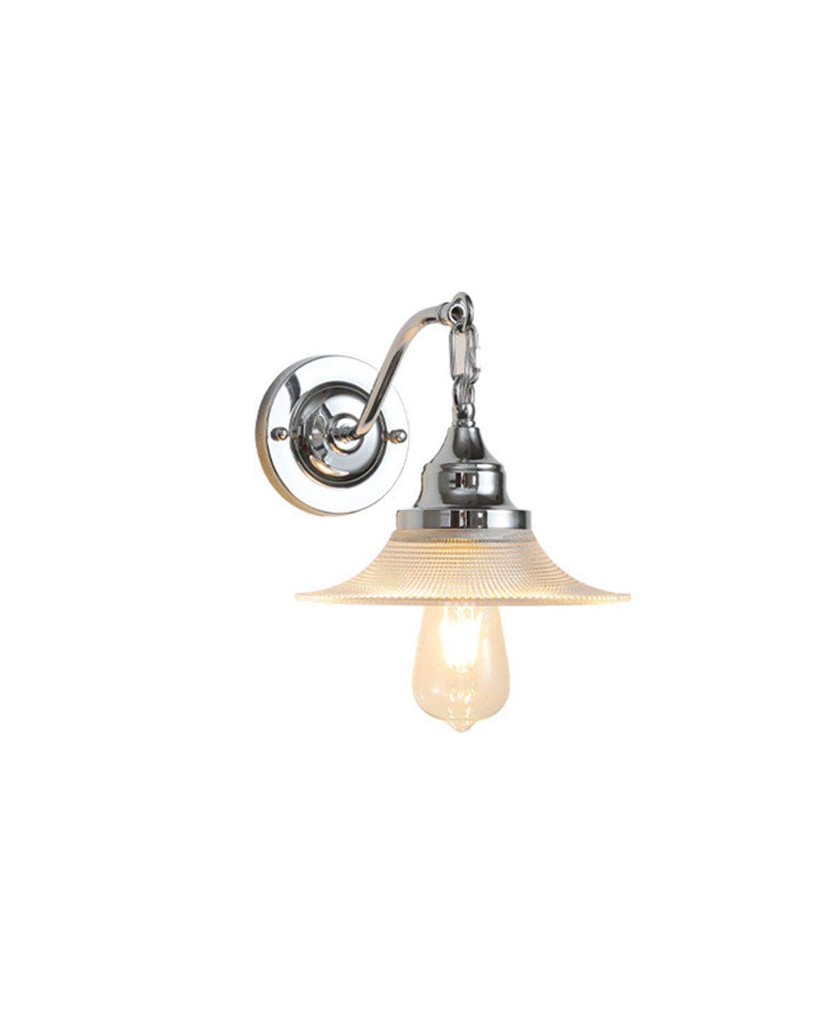 Ripple Brim Glass Wall Sconce