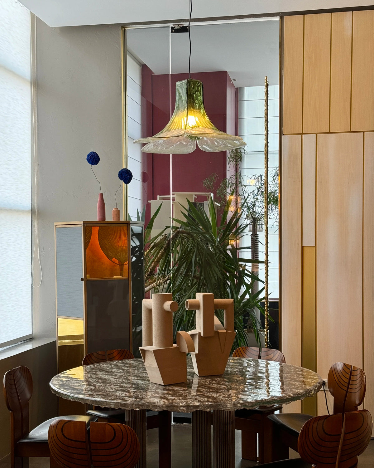 Murano Glass Flower Pendant Lamp