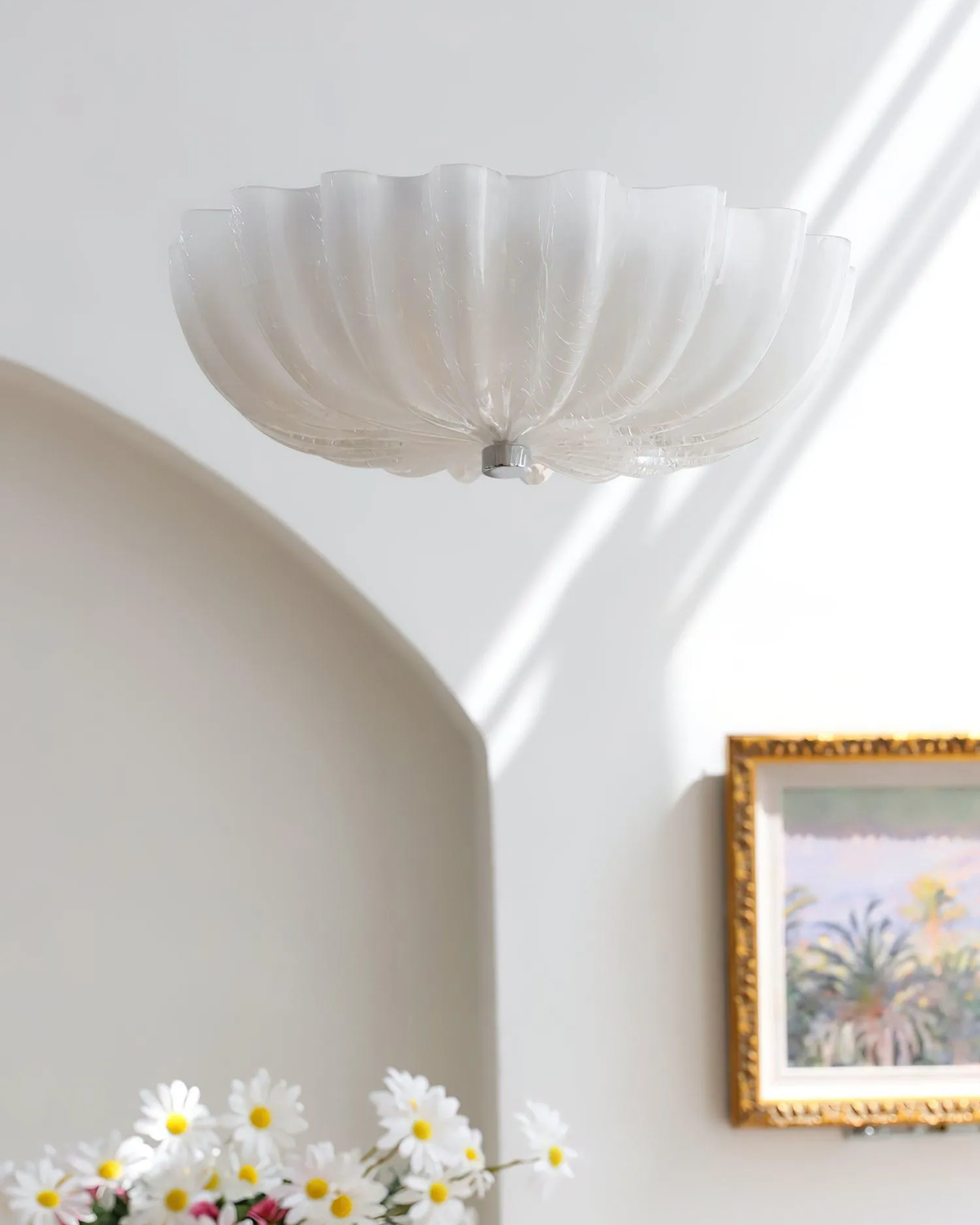 Murano Glass Flush Ceiling Light