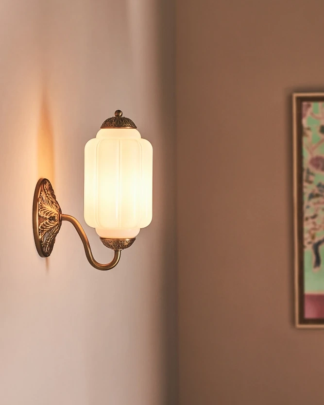 Murano Pumpkin Glass Wall Lamp