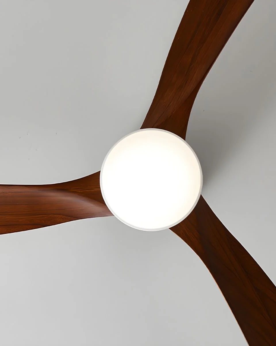 Nordic Wooden Ceiling Fan Light