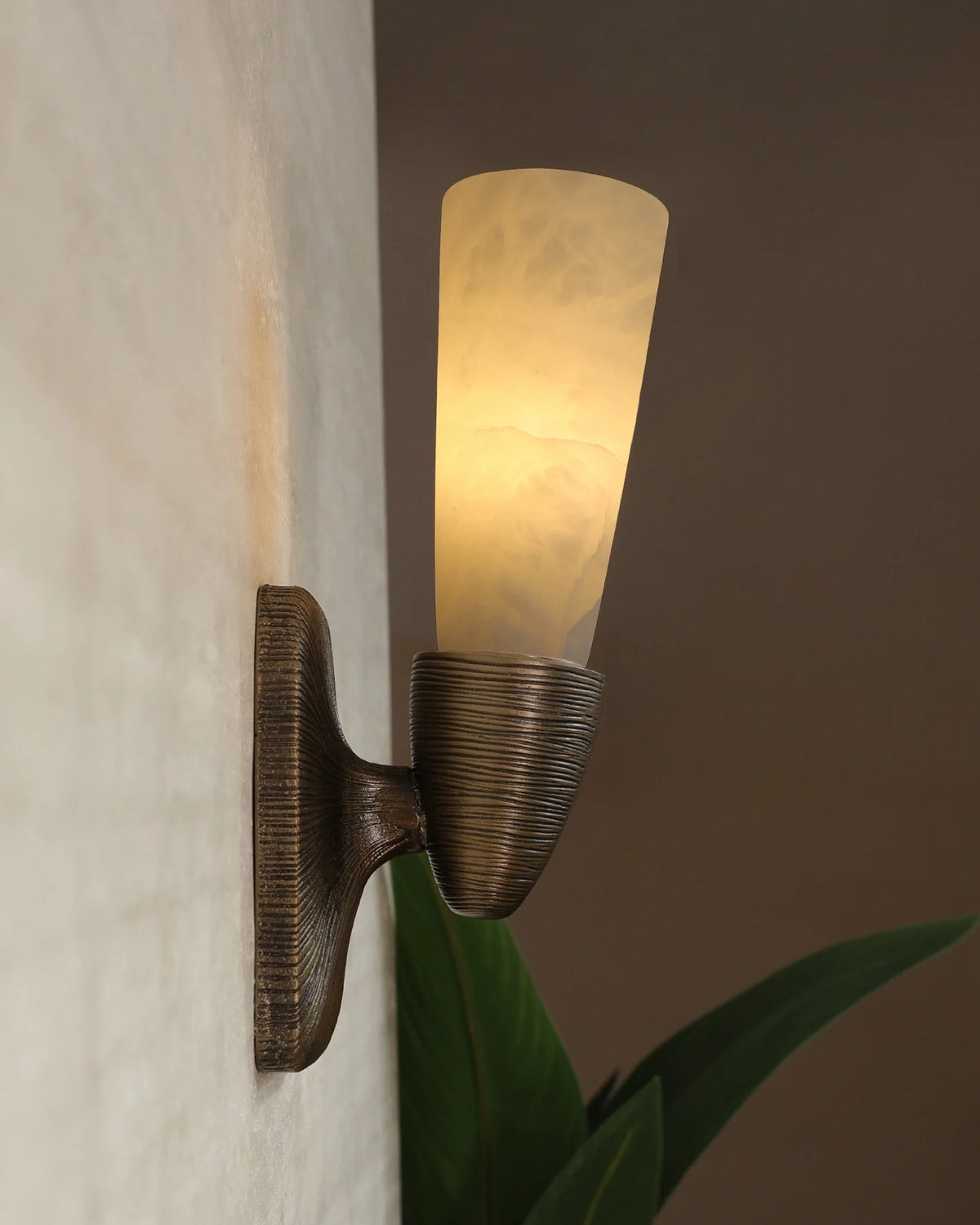 Opal Alabaster Twist Wall Sconce