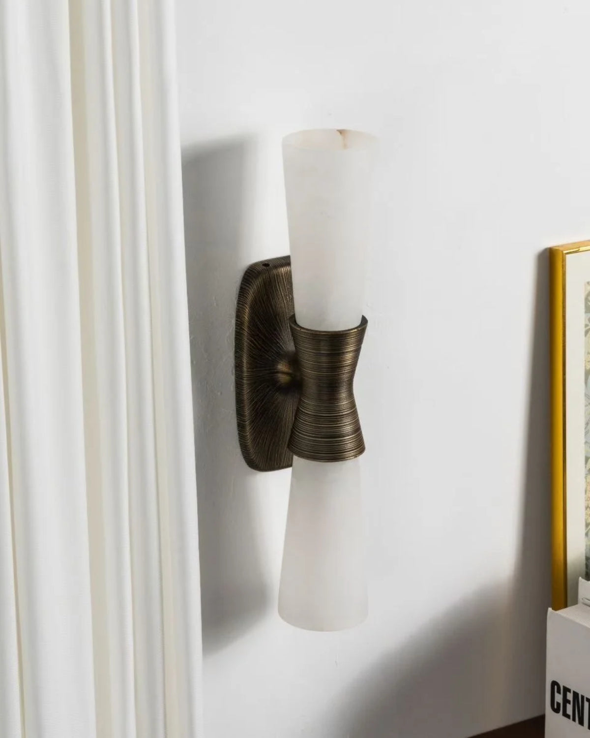 Opal Alabaster Twist Wall Sconce
