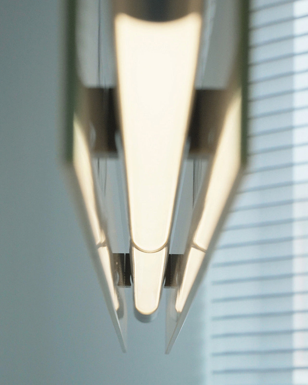 Reeded Glass Linear Pendant Light