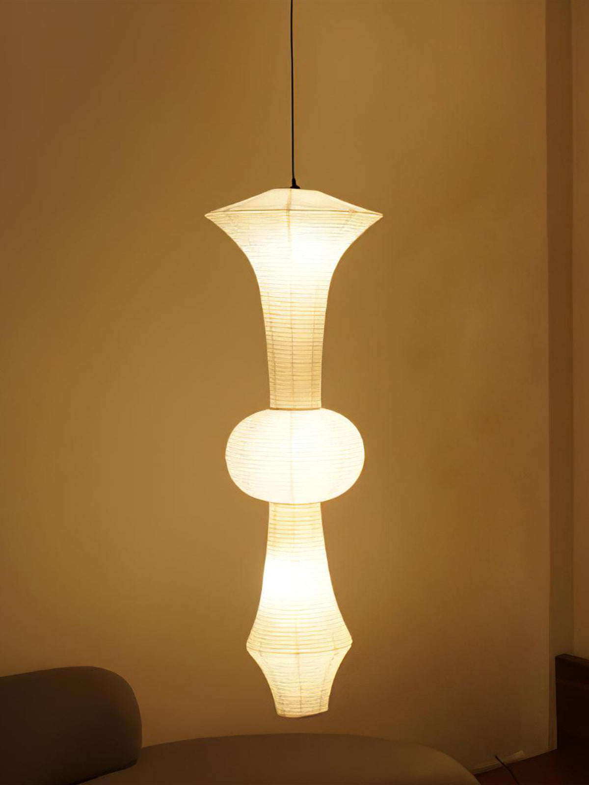Rice Paper E Pendant Light-elegalight