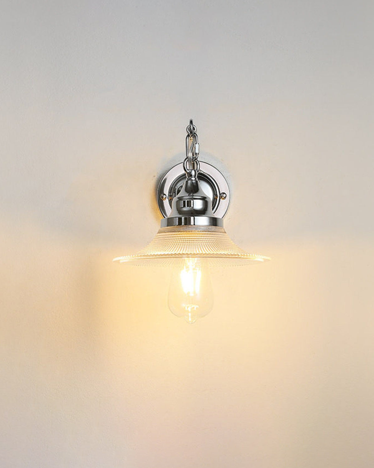Ripple Brim Glass Wall Sconce