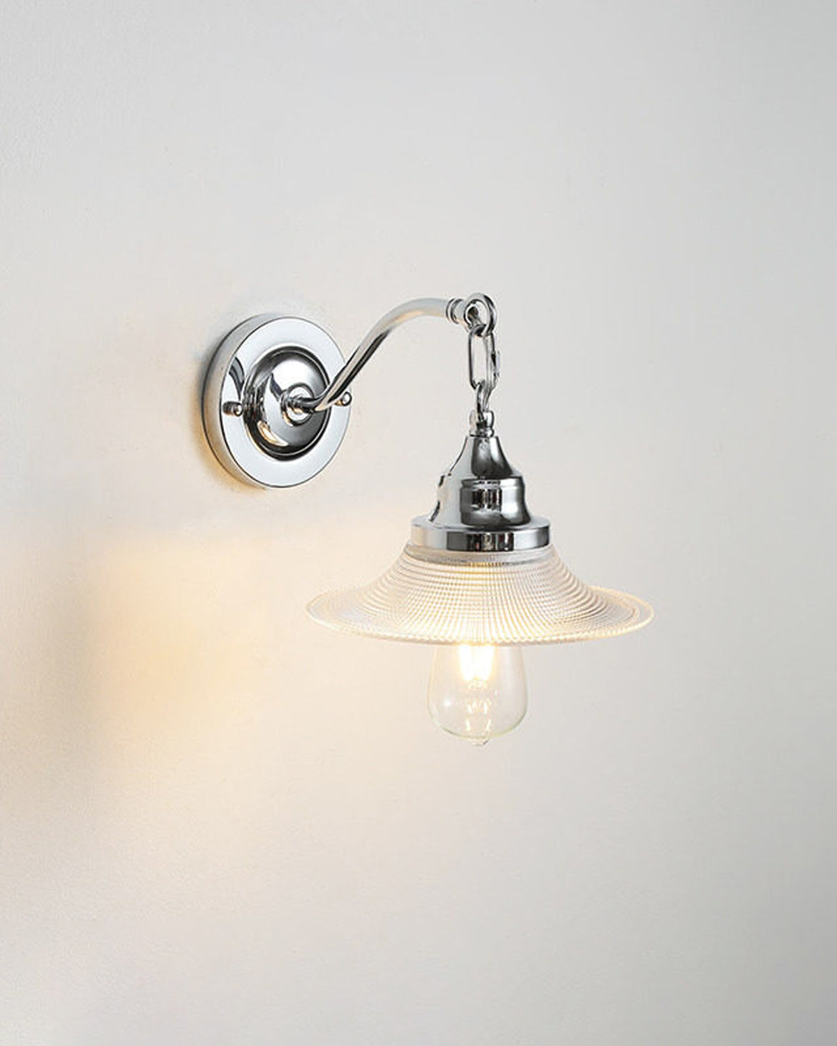 Ripple Brim Glass Wall Sconce