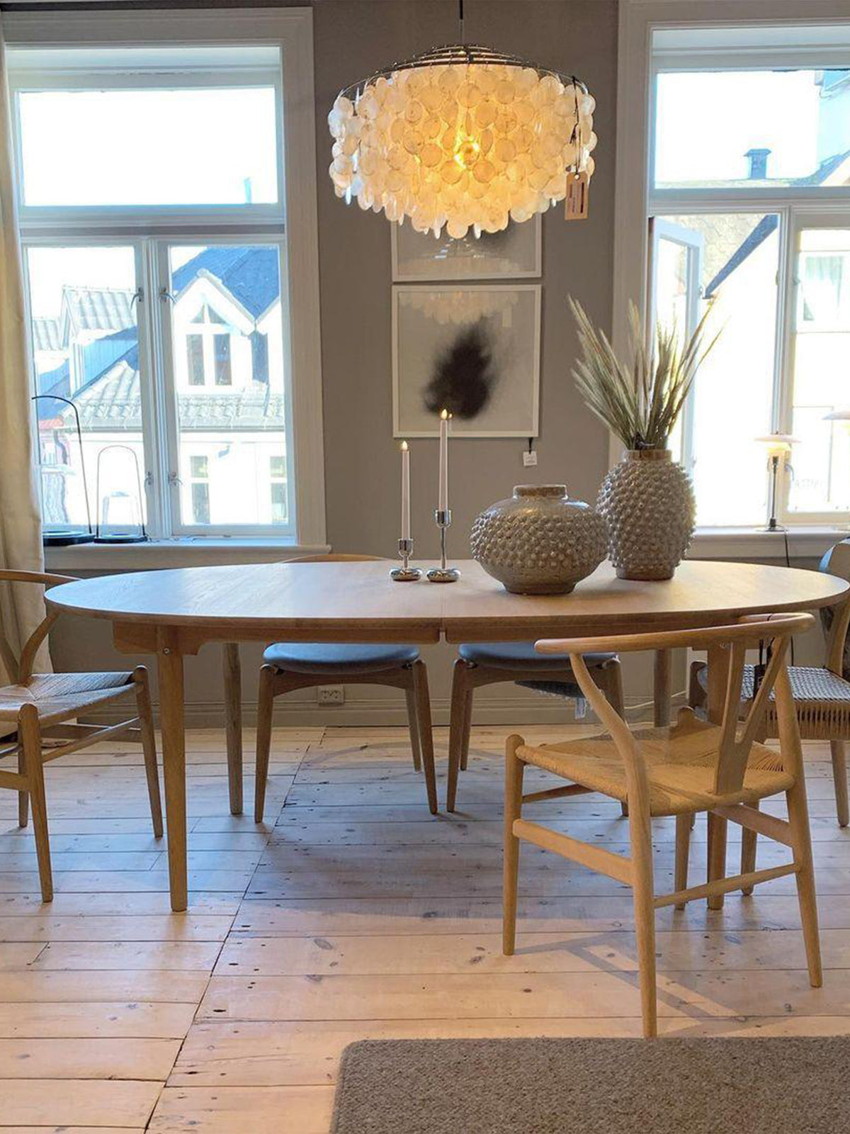 Round Shell Windbell Chandelier-elegalight