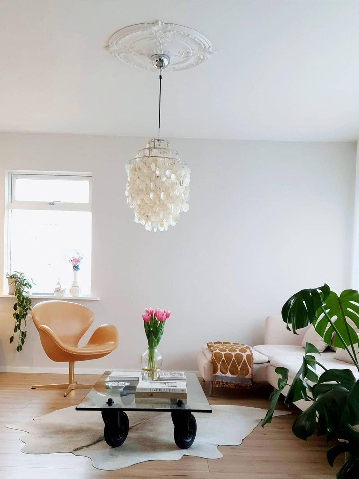 Round Shell Windbell Chandelier-elegalight