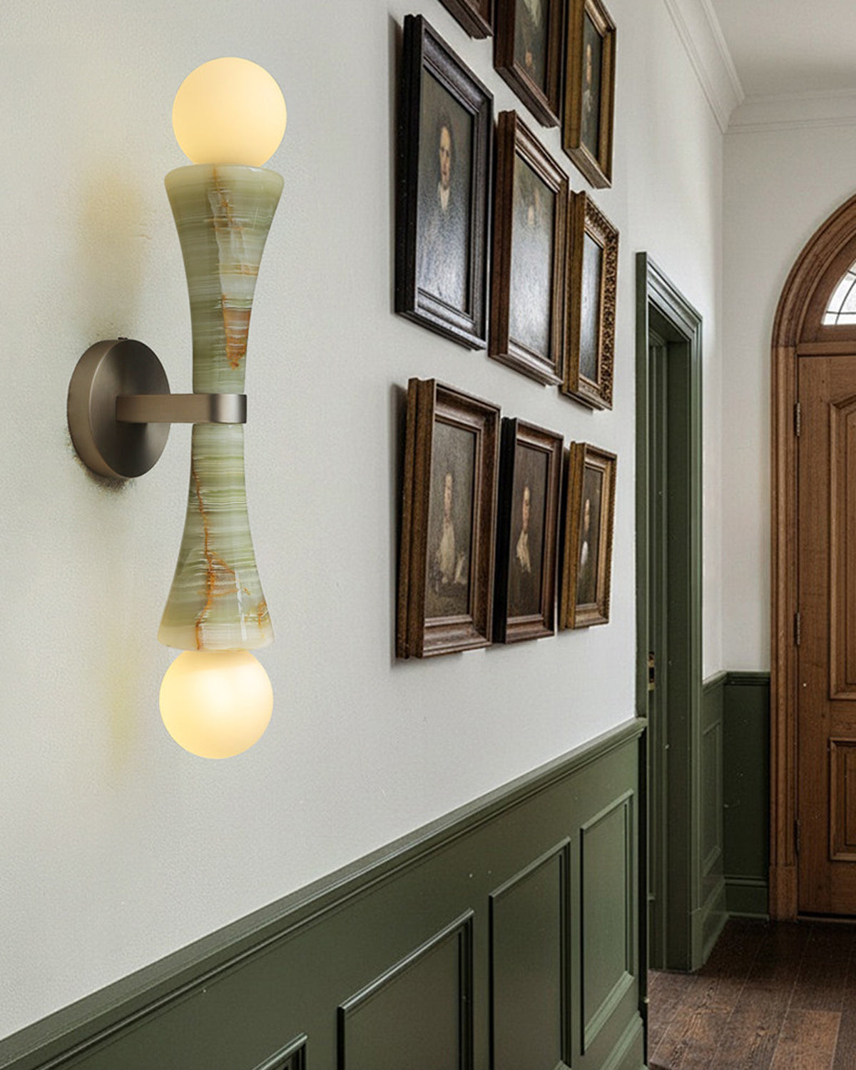 Stone & Jade Twin Wall Lamp