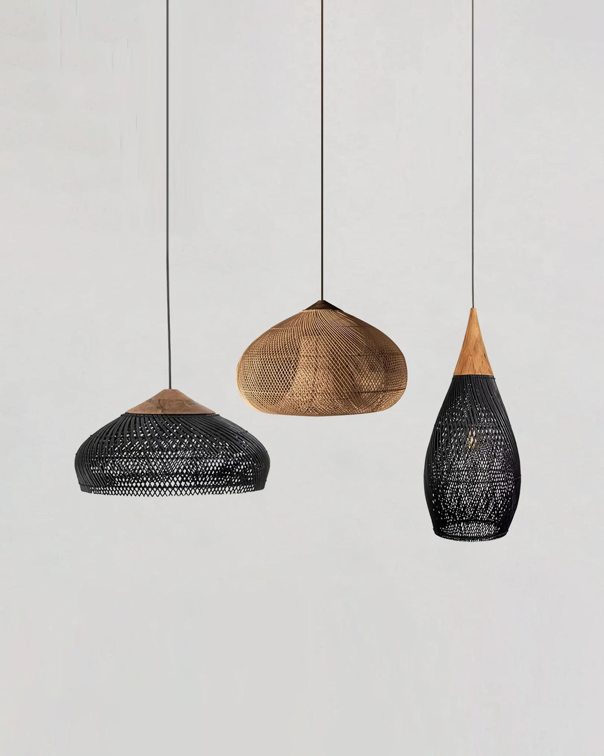 Braided Rattan Pendant Lamp