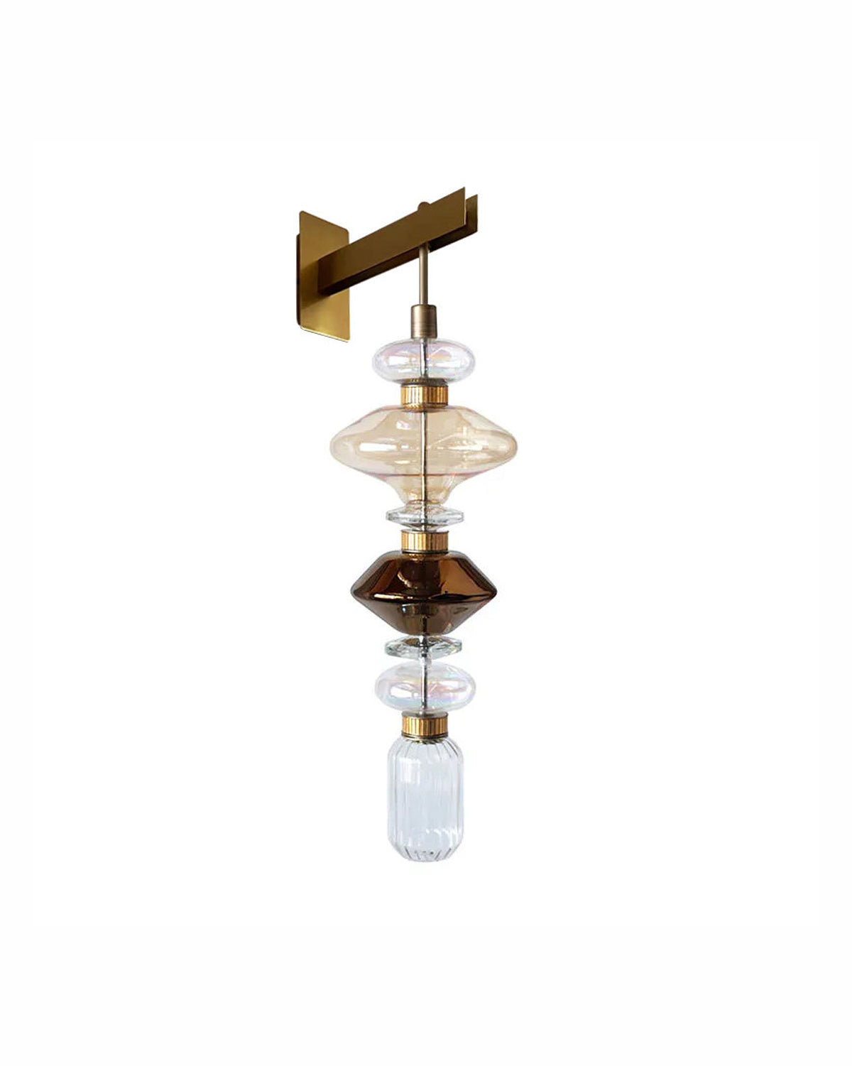 Amber Rhythm Glass Wall Light