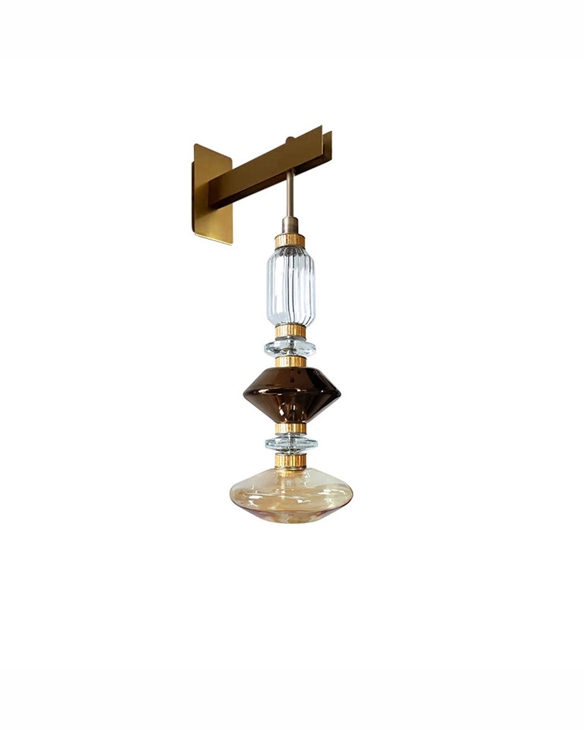 Amber Rhythm Glass Wall Light