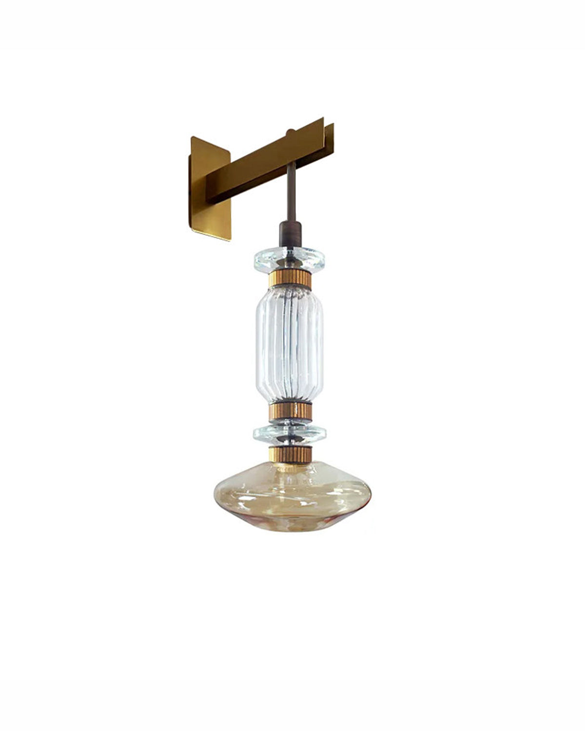 Amber Rhythm Glass Wall Light