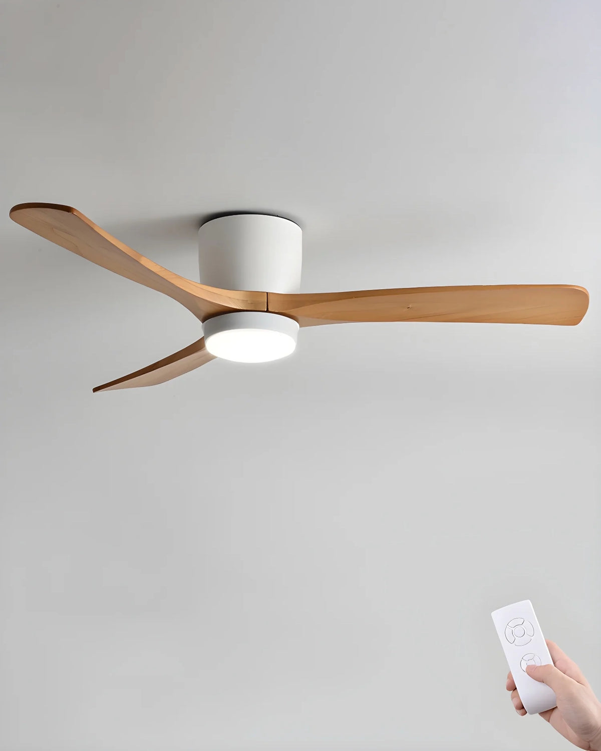 Nordic Wooden Ceiling Fan Light