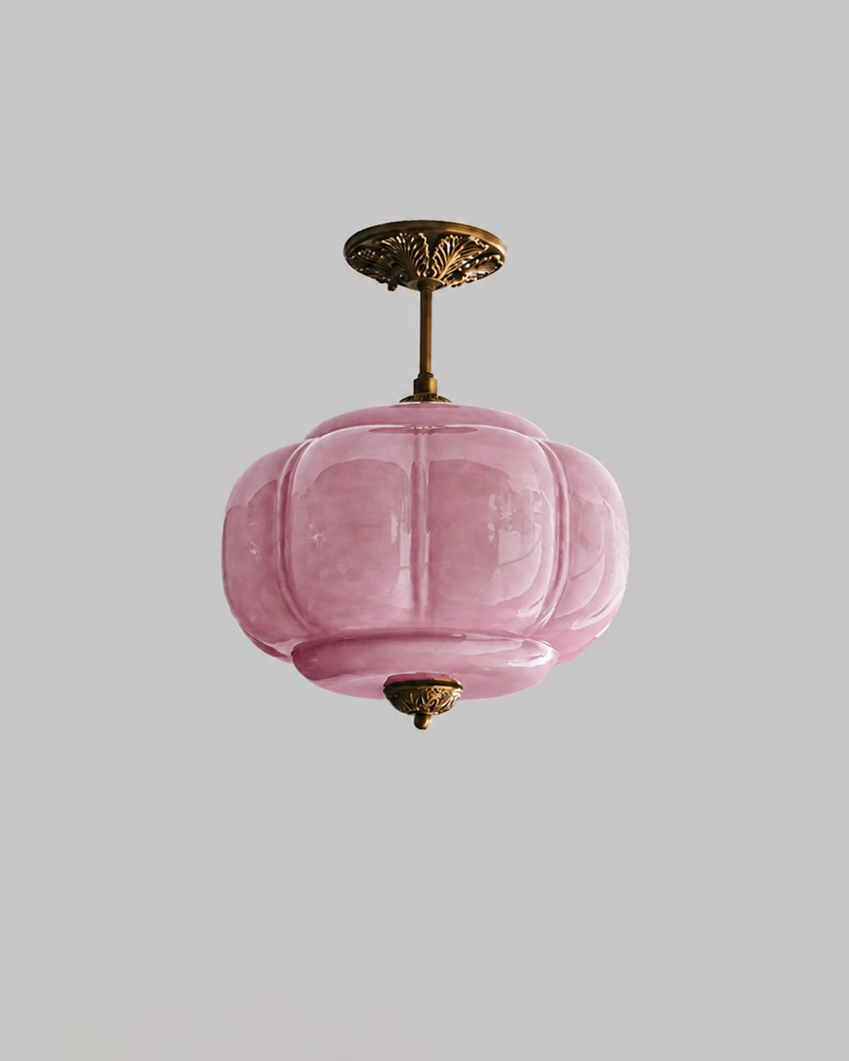Murano Pumpkin Glass Pendant Lamp