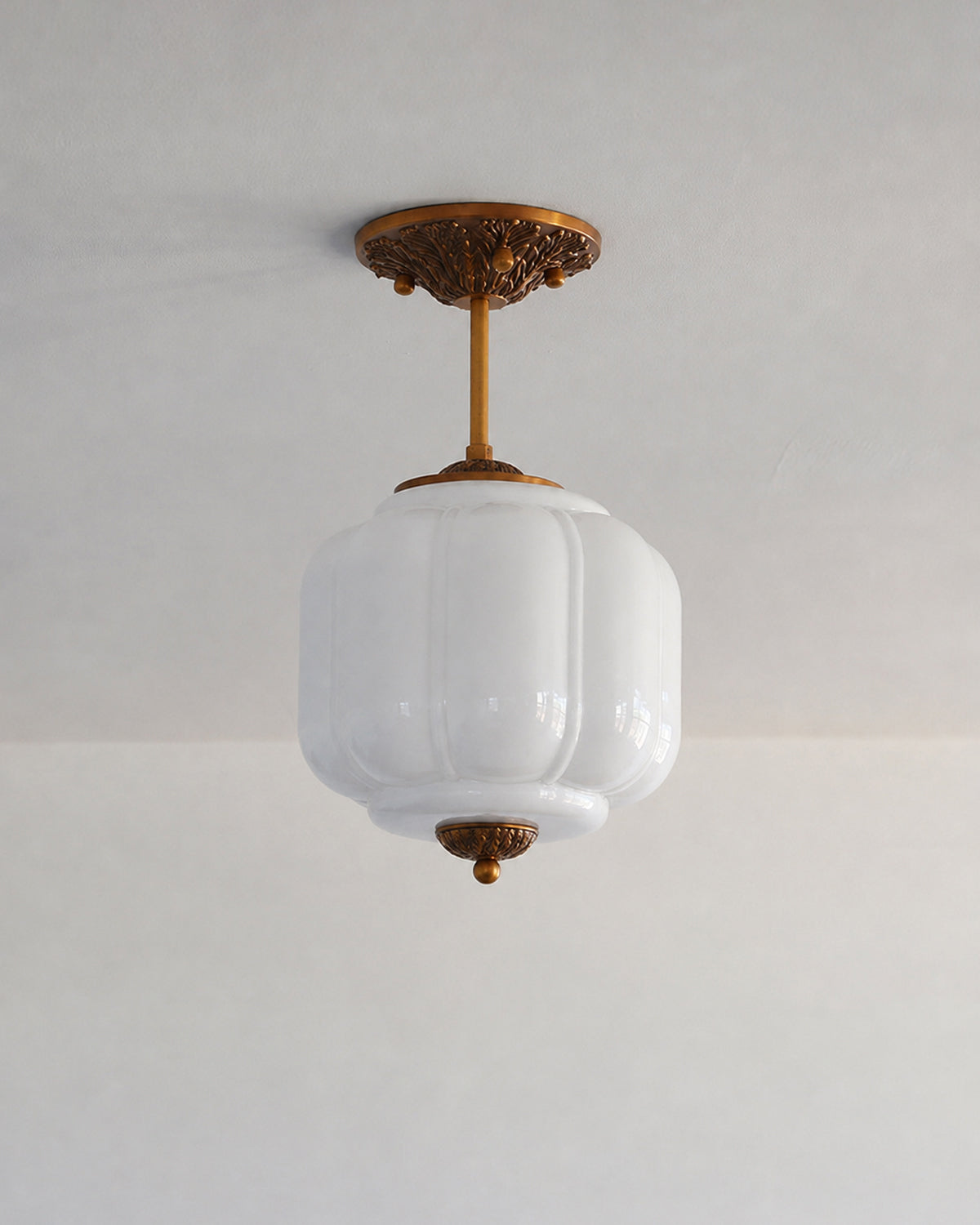 Murano Pumpkin Glass Pendant Lamp